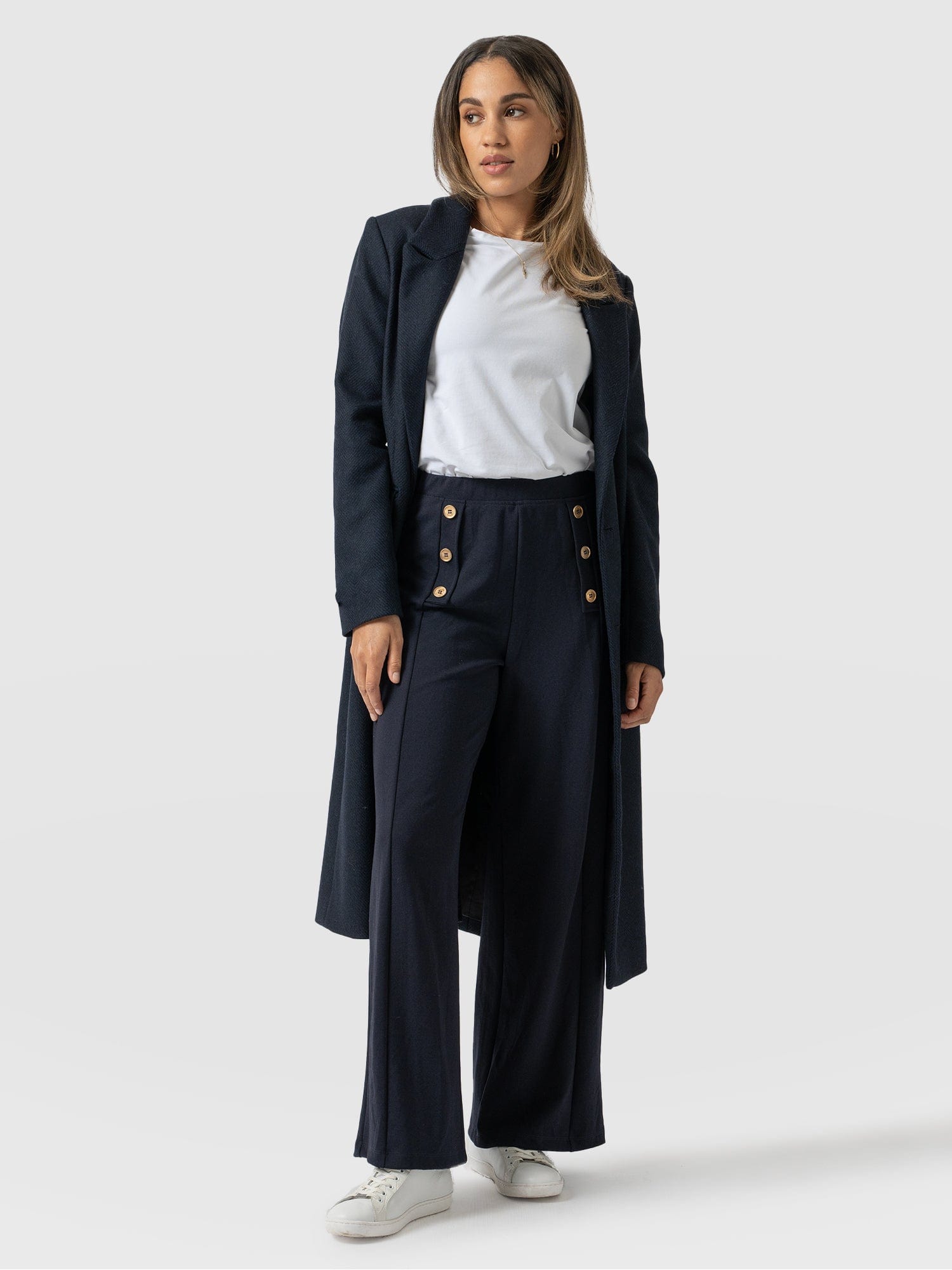 Chelsea Pant Navy Jersey - Women's Trousers | Saint + Sofia® EU